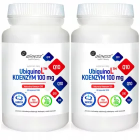   Supliment Alimentar Aliness UbiquinoL™ KANEKA - 2x60 Capsule, 100mg Coenzima Q10
