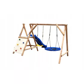    LOC DE JOCĂ DIN LEMN PENTRU GRĂDINA DUO 1XSWING 1X GALEȚĂ IMPREGNATĂ!