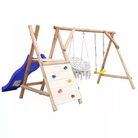    GRĂDINA DIN LEMN LOC DE JOACĂ DUO GALEȚĂ LEAGANĂ PRODUCĂTOR DE LEMN GRUP