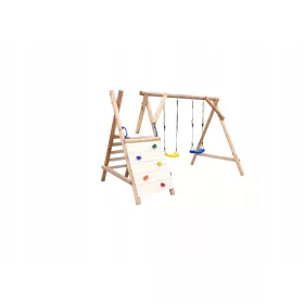    LOC DE JOOCĂ DIN LEMN PENTRU GRADINA TERMEN DE JOOCĂ HAPPY PICCOLO 2xSWING IMPREGNAT!