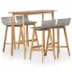 Set Mobilier Bar pentru Grădină din Lemn de Acacia și Rattan PE