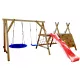  LOC DE JOOCĂ DIN LEMN PENTRU Grădină HAPPY PLAYLOUND LARGO-JUMBO 2xSWING NOU