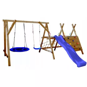   LOC DE JOOCĂ DIN LEMN PENTRU Grădină HAPPY PLAYLOUND LARGO-JUMBO NEST BUCKET NOU