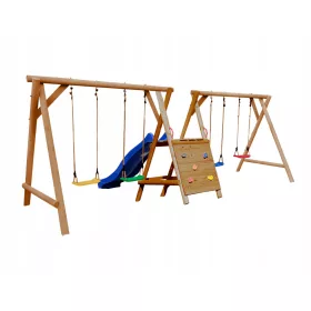    LOC DE JOCĂ DIN LEMN PENTRU GRĂDINA JUMBO DUO 2 leagăne 1XBUCKET 1XPARK NEST