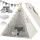  Cort Tipi pentru Copii Gri 120x120x160cm Perne Mat