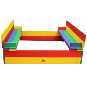    Cutie de nisip din lemn AXI Ella Rainbow acoperită cu bănci