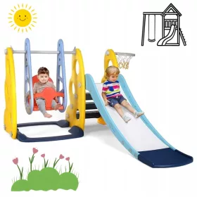    GRĂDINA MARE COLORATA ACASĂ TERMEN DE JOOCĂ TOBOSIE LEAGĂNĂ MINGE DE BASCHET