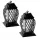 Set de 2 Lămpi Funerare Negre Elegante Pentru Mormânt