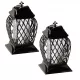Set de 2 Lămpi Funerare Negre Elegante Pentru Mormânt