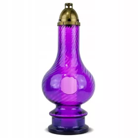 Lampă Memorială Violetă de 55 cm cu Rezervor Schimbabil