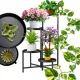 Stojak na kwiaty metalowy, 5-poziomowy, 82 cm, czarny – Stabilny i nowoczesny
