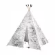  Cort tipi pentru copii Wigwam pentru camera World Map