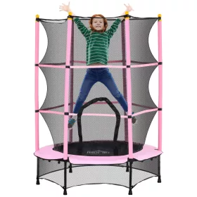  Trambulina copii Ø140 cm, roz, 3-10 ani