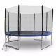  Trambulina de fitness de gradina in aer liber solida cu plasa si capac 12FT