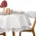 Față de masă OKRĄGŁY plamoodporny, alb, cu dantelă 150x150 cm