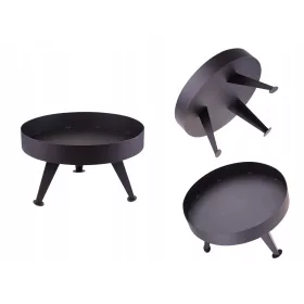    TERMINAL DE FOC DE GRADINA 40 CM PENTRU GRIL FOC DE TABARA CAZANE GRIL NEGRU OTEL