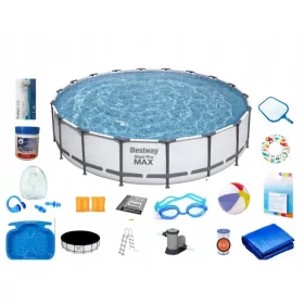    Piscina cu cadru 18FT 549x122cm SteelPRO 18in1 BESTWAY 56462