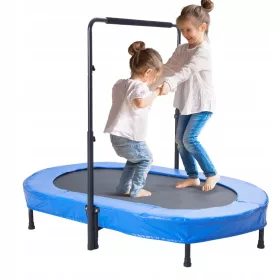    Trambulina 143.5CM Sarcina 100KG Inaltime Reglabila Albastru Pentru Copii
