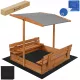  CUTIȚA DE NIsip CU ACOPRIȘ IMPREGNAT LEMN ÎNCHIS 120 cm PRODUCĂTOR