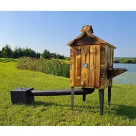  Afumagar de gradina CU RAFT DE LEMN, TRAS