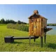  Afumagar de gradina CU RAFT DE LEMN, TRAS