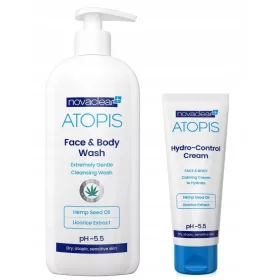   Gel de Spălat pentru Față și Corp cu Ulei Organic de Cânepă și Extract de Lichior - 500ml