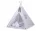  Cort tipi pentru copii + pandantive cu pene - mini - Rosette grey