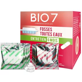    BIO7 1 KG BIO 7 ENTRETIEN FOSSES TOUCHES EAUX 6 MOIS 1KG ECOGENE BAKTERIE
