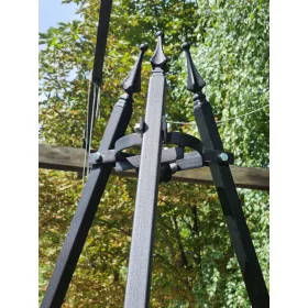    Grătare Trepied cu manivela dreaptă cu vârf și manivelă pentru grătar de la 80 cm la 100 cm