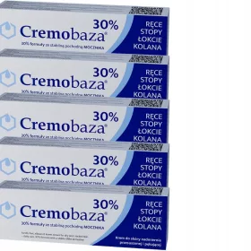   Cremobaza 30% - Cremă Hidratantă cu Uree Pentru Piele Uscată, Pachet 5 x 30g