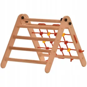    Scara de escalada din lemn triunghiulara teren de joaca sport pentru copii