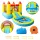  Trambulina gonflabila Happy Hop cu tobogan, 200x365x190 cm, PVC