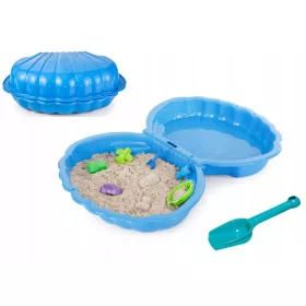    XXL MEGA PISCINA MARE PLASTIC SANDBOX 2IN1 SHELL PREMIUM + jucărie
