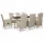 Set Mobilier de Gradină cu 9 Piese din Rattan PE, Culoare Bej cu Perne