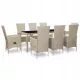 Set Mobilier de Gradină cu 9 Piese din Rattan PE, Culoare Bej cu Perne