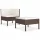 Set de Relaxare pentru Grădină, 2 Piese, din Rattan PE, cu Pernuțe, Culoare Maro