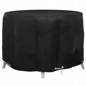   Husă pentru Mobilier de Grădină Rezistentă la Apă și UV, Rotundă, Ø125x75 cm cu 6 Orificii