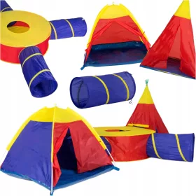    Cort Copii Loc de Joaca 7in1 SET Teepee House 4 Tunnels Garden House