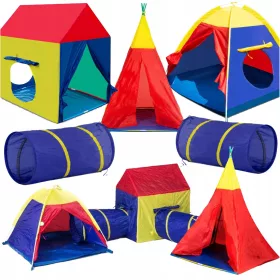    Cort Copii Loc De Joaca 5in1 SET Igloo House Tipi 2 Tuneluri Pentru Gradina