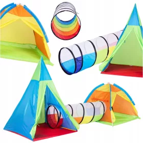    Cort Copii 3in1 Loc de Joaca Igloo Tipi Tunnel Garden Home Set