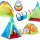  Cort Copii 3in1 Loc de Joaca Igloo Tipi Tunnel Garden Home Set