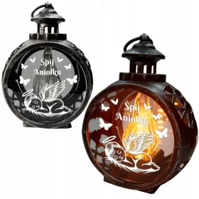   Lampion Funerar LED cu Design Elegat și Gravură Personalizată