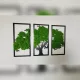 Triptic Decorativ din Mușchi de Pădure – Perfect pentru Oaza Ta de Liniște
