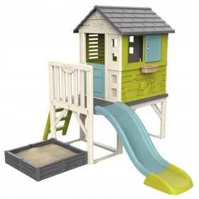    Smoby House on Stilts set cu sandbox Playground Slide Garden