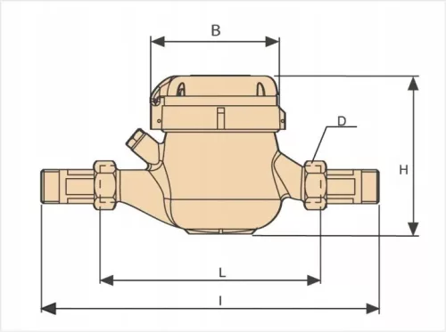 Contor de apă BMeters GMDM-I DN50 pentru apă rece, 25 m³/h