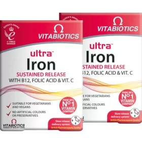   Ultra Iron Vitabiotics - Supliment cu Fier, Vitamina B12, C și Acid Folic - 30 de tablete