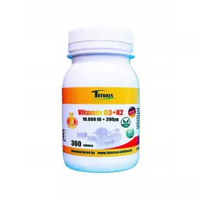   Supliment Vitamina D3 10000IU + Vitamina K2 200mcg, 360 Tablete