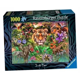    Puzzle Ravensburger 1 piesă Puzzle 1000 Tigru în grădină