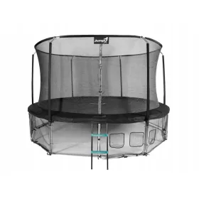    Trambulina Jumpi Garden 435cm/14FT Maxy Comfort Negru cu plasa interioara