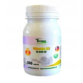   Vitamina D3 10000IU - 360 Tablete Ușor de Înghițit pentru Sănătatea Ta